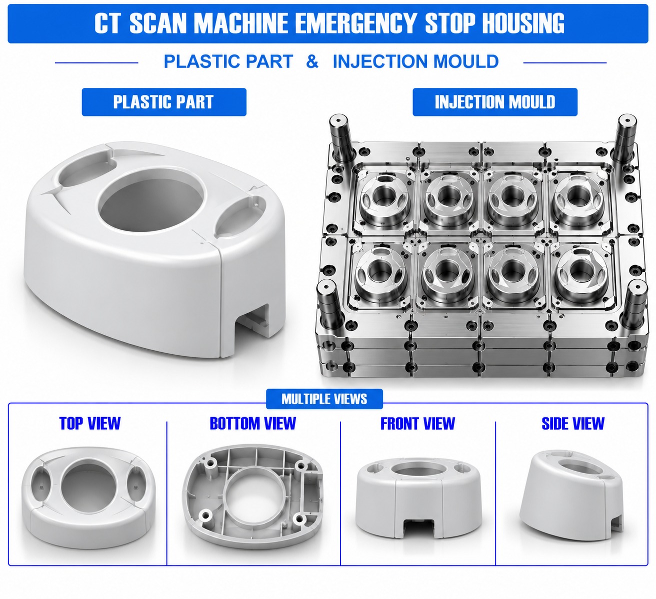 CT Scan Machine Plastic Emergency Stop Housing Mould and Moulding Service